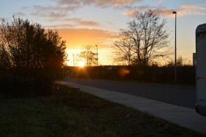 … schöner … Sonnenuntergang - das war noch vor der ersten Fährte …